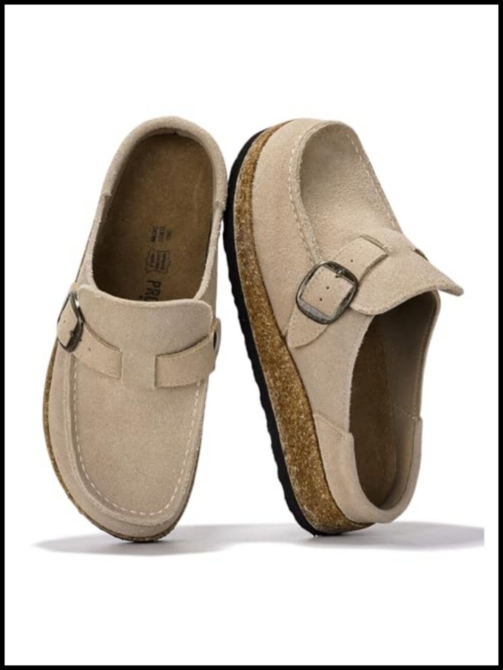Genuine Leather Mocc Memory Foam Non-Slip Water Resistant Mules - Picture 1 of 6